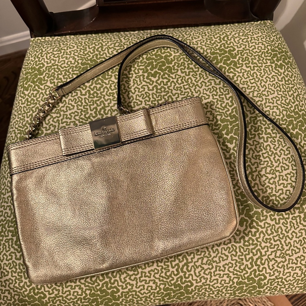 Kate Spade Gold Crossbody Purse!